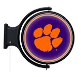 Clemson University Tigers Rotating Sign Neon Bar Light