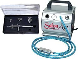 .3mm Dual Act Airbrush 3 Cups with Salon-Air TC-60 Compressor
