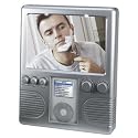 MP3 Shower Radio with Fog Free Mirror (Silver) (7.8"H x 2"W x 9.8"D)