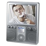 MP3 Shower Radio with Fog Free Mirror (Silver) (7.8