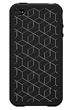 XtremeMac iPhone 4G用 単色カラー成型模様付シリコン保護ケース ブラック タフ・ラップシリーズ タトゥー IPP-TT4-13