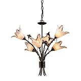 IMAGE OF Elk Lighting 7958/6 Fioritura - Six Light Chandelier, Aged Bronze