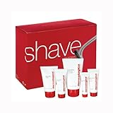 Men Shave System Kit: Scrub + Pre Shave Guard + Shave Cream + Post Shave Balm + Daily Defense Block 5pcs