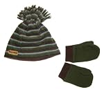 Riverstone Goods Toddler Boys Fleece Hat & Mittens Set (Assorted Colors)