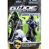 G.i. Joe the Rise of Cobra: Snake Eyes Paris Pursuit with Variant Gray Timber Wolf 3-3/4 Inch Scale Action Figure