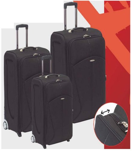 Trolley Reisekoffer Set 3-teilig Monaco schwarz 0204546