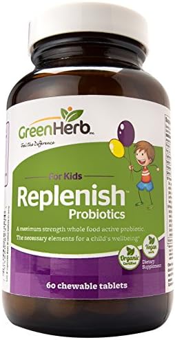 Replenish Probitoics for Children - 60 Chew-able Great tasting tablets. 100% Active &amp; Natural Ingredients
