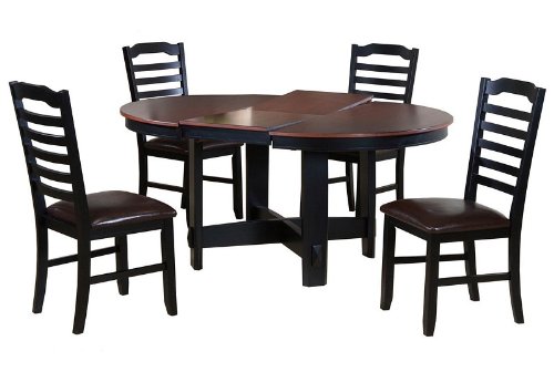 5 pcs Salem Dining Set in Antique Black Finish