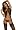 image Rene Rofe 2-Piece Lace and Mesh Criss Cross Merry Widow and Thong Set, Black, Medium/Large
