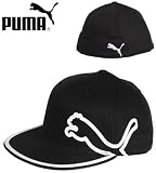 Puma Golf Men's 210 Fitted Monoline Cap (Black/White, Large-X-Large)