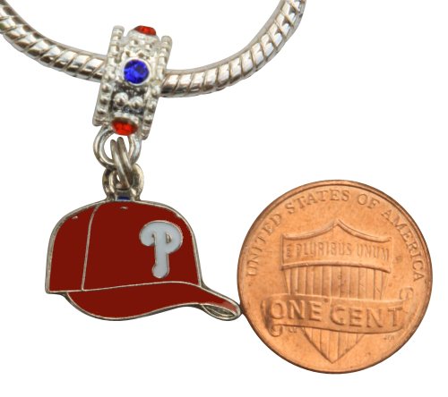 Philadelphia Phillies Charm with Connector Will Fit Pandora, Troll, Biagi and More. Can Also Be Worn As a Pendant. at Amazon.com