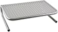 Allsop Metal Art Jr. Monitor Stand, holds 40 lbs with keyboard storage space - Pewter (27021)