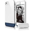 elago S5 Glide Case for iPhone 5 - White + Extra Bottom Clip + Front Protection Film + Back Protection Film included - Full Retail Packaging