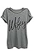 Wifey Cursive Womens Relaxed T-Shirt Tee Heather Grey