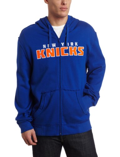 NBA Men's New York Knicks Gametime Full Zip Hood (Blue, Large)