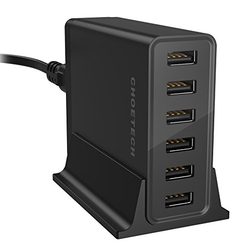 Choetech 50 watt 6 port travel/ wall charger adapter wi…