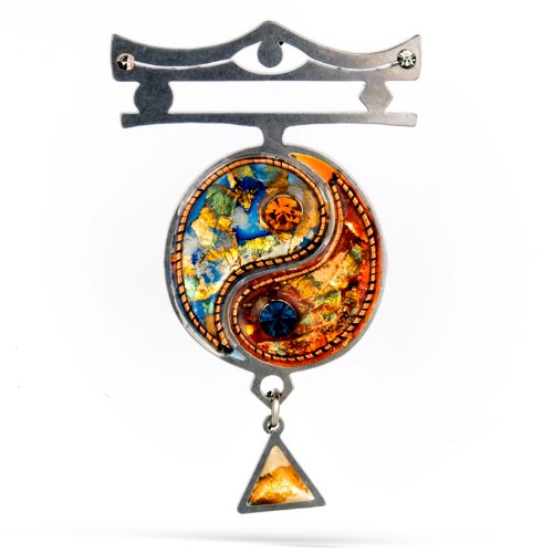 Yin Yang Buddhist Temple Pin from the Artazia Collection #1705 MP OP
