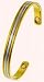 3 Row 2 Colour Gold Plated Bangle