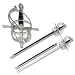 Stainless Steel Medieval French Fencing Renaissance Rapier Épée Sword & Sheath