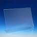 VITAdisplays� L-Aufsteller DIN A4 Querformat / Tischaufsteller / L-St�nder / Plakataufsteller / Werbeaufsteller / schr�g, Acryl-Glas, Transparent (NE-380Q)