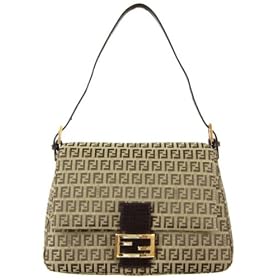 Click here to buy Fendi Mama Mini Beige Brown Zucchino Baguette 8BR180-TN9-F0LK9 by Fendi.