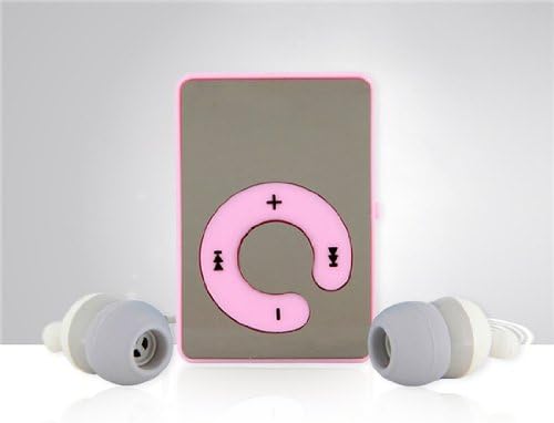 Mini Clip-on MP3 Player with TF Card Slot (Pink)