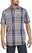 Sean John Men's Short Sleeve Plaid Shirt With Denim Styling