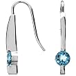 14K White Gold Aquamarine Earrings