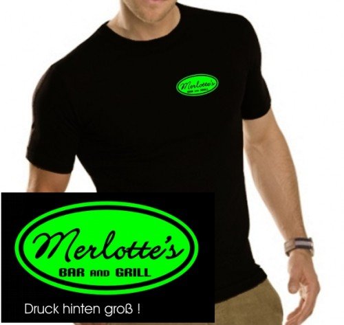 Coole-Fun-T-Shirts T-Shirt Merlotte\'s BAR and GRILL - true blood ! - Druck vorne + hinten Preisvergleich