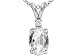 1.02 cts Genuine White Topaz Pendant - 14kt White or Yellow Gold LIFETIME WARRANTEE