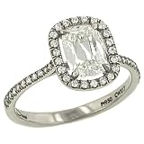 Cushion(1.26ct) & Pave(.22ct) Diamond Engagement Ring
