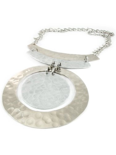 Maisha Fair Trade Strand Necklace, Laughter Line “Hammered Medal Medallion”