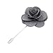 Generic 1X Gray Lapel Flowers Handmade Boutonniere Stick Brooch Pin Men's Accessories