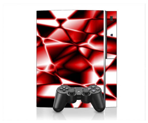 PS3 Playstation 3 Console Skin Decal Sticker -Digit Fire Stars