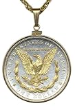 Gorgeous 2 Toned 24k Gold on Sterling Silver World Coin Necklaces in Gold Filled Bezels U.S. Morgan silver dollar (reverse) (Eagle, wreath & In God We Trust in Gold) (minted 1878 1921) 41cmPlsfzfL. SL160 Gorgeous 2 Toned 24k Gold on Sterling Silver World Coin Necklaces in Gold Filled Bezels U.S. Morgan silver dollar (reverse) (Eagle, wreath & In God We Trust in Gold) (minted 1878 1921)