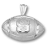 North Carolina State S NC Football Pendant (Silver)