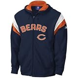 Men`s Chicago Bears End Zone Strong Side Full-Zip Hooded Sweatshirt