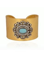 .925 Sterling Silver Turquoise Gem Stone Bangle Bracelet Gold Plated Vermeil New Fashion Cz Jewelry