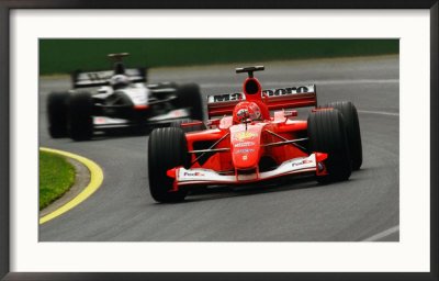 Australian Formula 1 Car Racing Photos To Go Collection Framed Photographic Poster Print by Peter Walton, 37x25