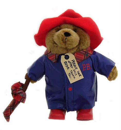 Childrens Toyshop  Toys : Small Paddington Bear 19cm with Raincoat Blue Coat Red Hat