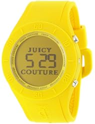 Juicy Couture Womens 1900892 Sport Couture Digital Yellow Jelly Strap Watch
