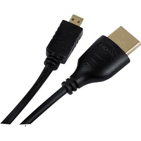 OD:3.5mm Super Slim / Thin High Speed HDMI Cable with Etherent, A Male to Micro HDMI (type D) Male, 1.8 Meter (6 Ft.) in Retail Package