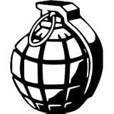 GRENADE MILITARY ROUND - Vinyl Decal Sticker 5
