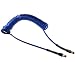 Coilhose Pneumatics PU38-25B-B Flexcoil Polyurethane Coiled Air Hose, 3/8-Inch ID, 25-Foot Length with (2) 3/8-Inch Reusable Strain Relief MPT Swivel Fittings, Dark Blue