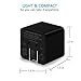 JOTO Dual Ports USB Wall Charger Power Adapter with Smart IC Intelligent High Speed Charging (17W/3.4A), Portable USB Travel Charger for Apple, Android and all other USB Powered Mobile Devices (2 Port USB Travel Charger) (Black)