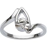 14K White Gold Memorial Tear Ring