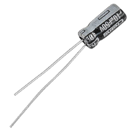 uxcell 100 Pcs 50V 10uF Polarized Aluminum Electrolytic Capacitors 5x11mm