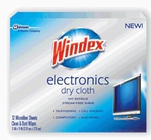 Windex Electronics Dry Cloths, 12-Count (Pack of 2)
