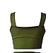 Prograce Hipsters Strappy Cross Bandage Swimsuit Sets Workout Crop Top Green L