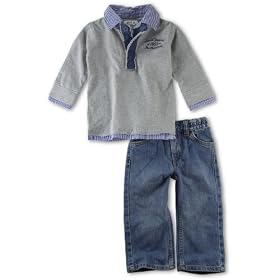 Levis Boys Polo Denim 2 Piece Set, MediumBlast